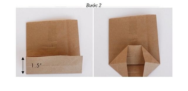 Cách làm túi giấy đựng bánh mì bước 2