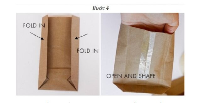 Cách làm túi giấy đựng bánh mì bước 4