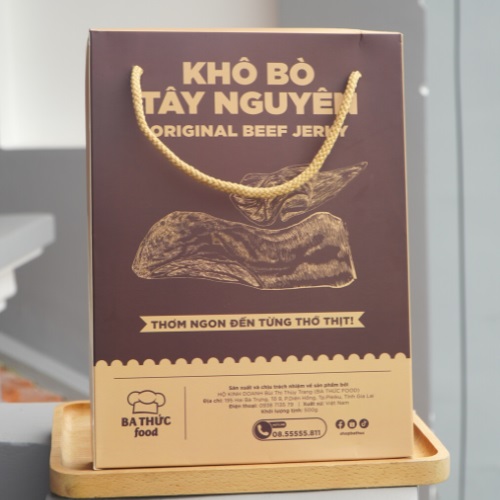 in hộp đựng khô bò
