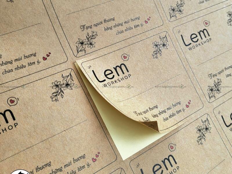in decal giấy kraft đạt chuẩn