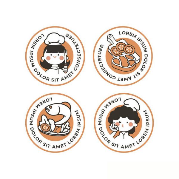 Mẫu logo ăn vặt