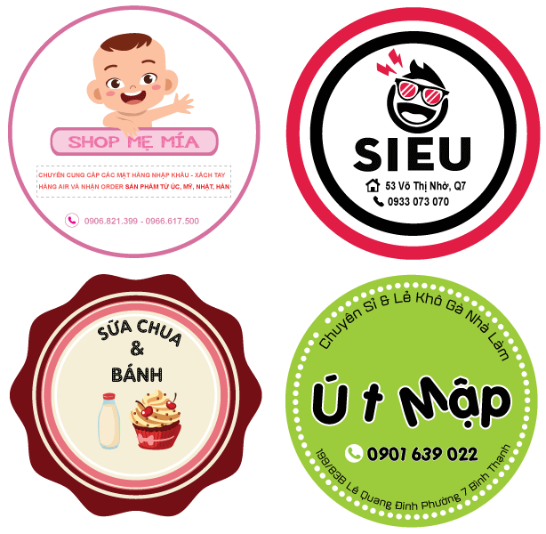 Mẫu logo ăn vặt