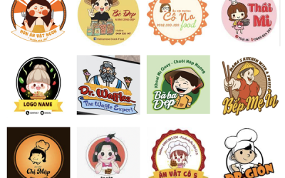 Những Mẫu Logo Ăn Vặt Đẹp & Chuyên Nghiệp