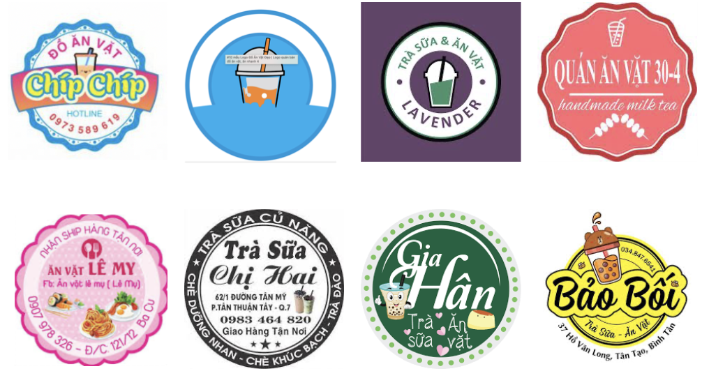 Mẫu logo ăn vặt